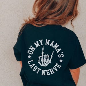 on my mamas last nerve kids tshirt, funny kids shirt, emo kids tee, punk kids clothes, emo toddler shirts, youth emo shirt