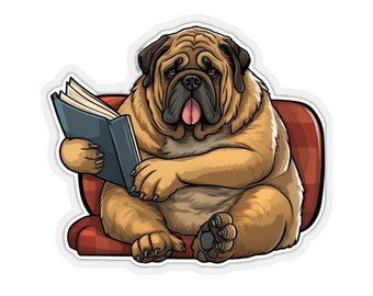 Engelsk mastiff bokmal klistermärken