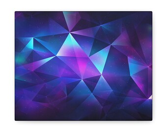 Futuristic Prism Pattern - Canvas Gallery Wraps