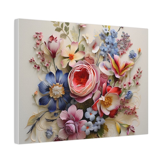 Beautiful Flower Matte Canvas, Stretched, 0.75"