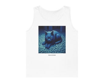 Blue Cat Unisex Heavy Cotton Tank Top