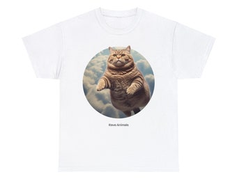 Fat Cat Flying Unisex Heavy Cotton Tee