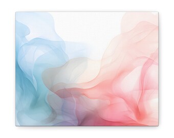Smokey Background in Watercolor Style - Canvas Gallery Wraps