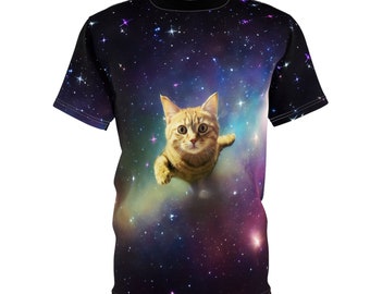 Intergalatic Cat Unisex Cut & Sew Tee (AOP)