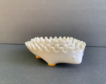 Adorable Vintage Nesting Hedgehogs - White Ceramic Set of Four - Rare Find