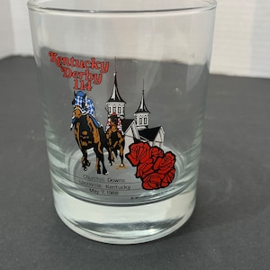 1988年ケンタッキーダービー オンザロック ガラスタンブラー 記念品 114 チャーチルダウンズ ルイビル ケンタッキー 1988年5月7日 - 容量12オンス