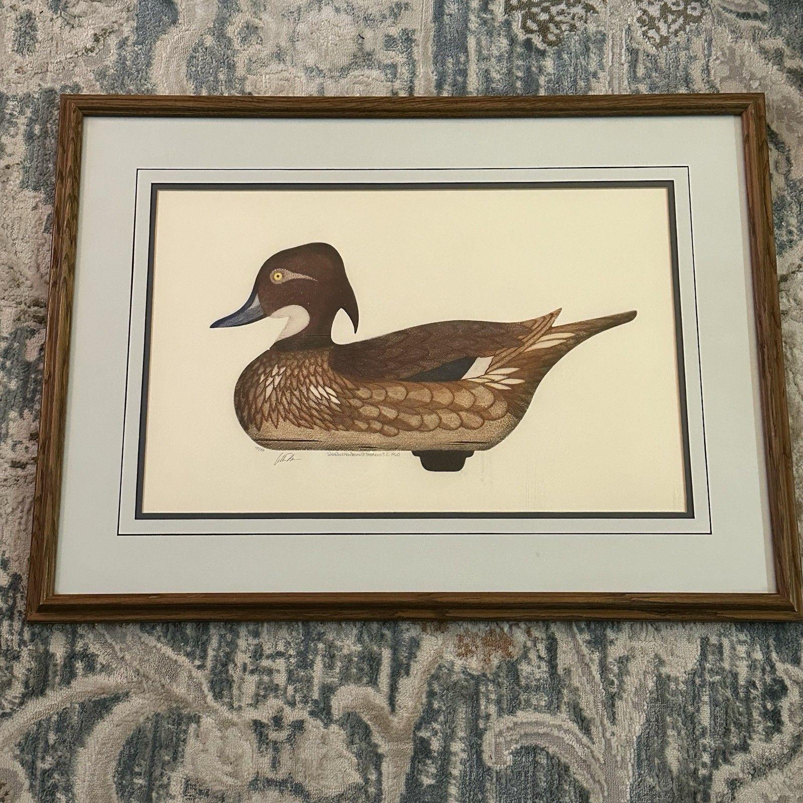 Arthur Nevin Wood Duck Hen Etching - Hand Colored Limited Edition Print
