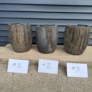 Vintage Foundry Crucible Planters Textured Heavy Rustic Patina 15” x 11” Originally used for Melting & Casting Metals - Wabi-sabi Style