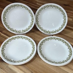 1970s Corning Corelle Spring Blossom Set of Four 10 1/4” Dinner Plates - Corelle Livingware