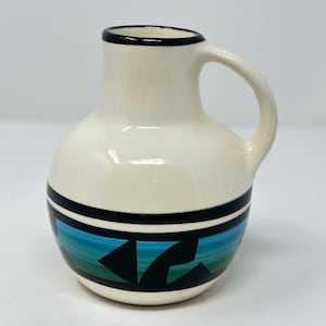 Ute Mountain Tribe Signed Pottery Pitcher, Native American Art, Southwestern Decor