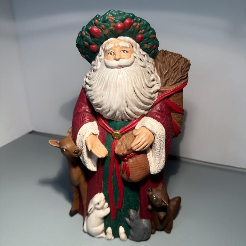 Ceramic Springtime Santa Ceramic Santa Claus - Etsy