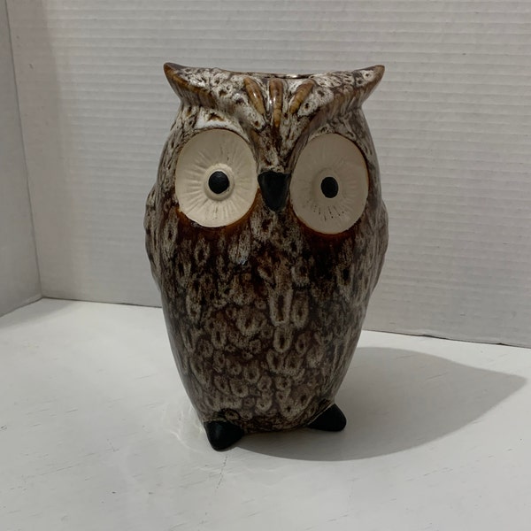 Vintage Ceramic Owl Vase by Elegant Expressions 8.75” x 6” China