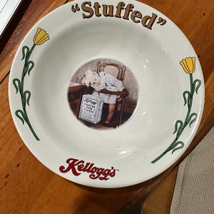 1996 Kelloggs “Stuffed” Cereal Bowl - Promotional Advertising - #4 of 4 Collectible Bowls - 6 3/4” x 1 7/8”