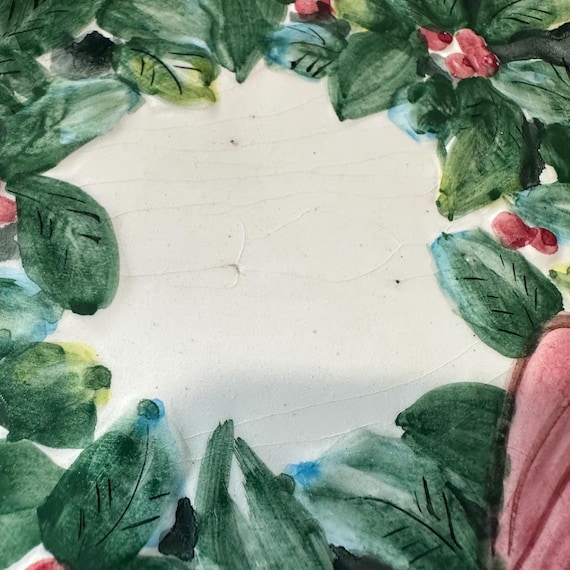 レアZONAイタリア陶器マジョリカ手描きクリスマスプレート26.5cm2枚セット レアZONAイタリア陶器マジョリカ手描きクリスマスプレート26.5cm2枚セット