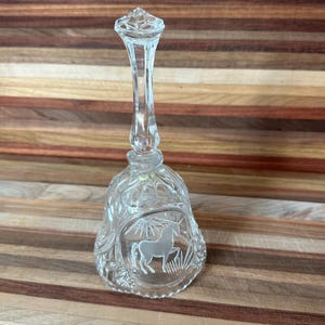 24% Lead Crystal UNICORN Bell - 8” x 3.75” - Made in Germany