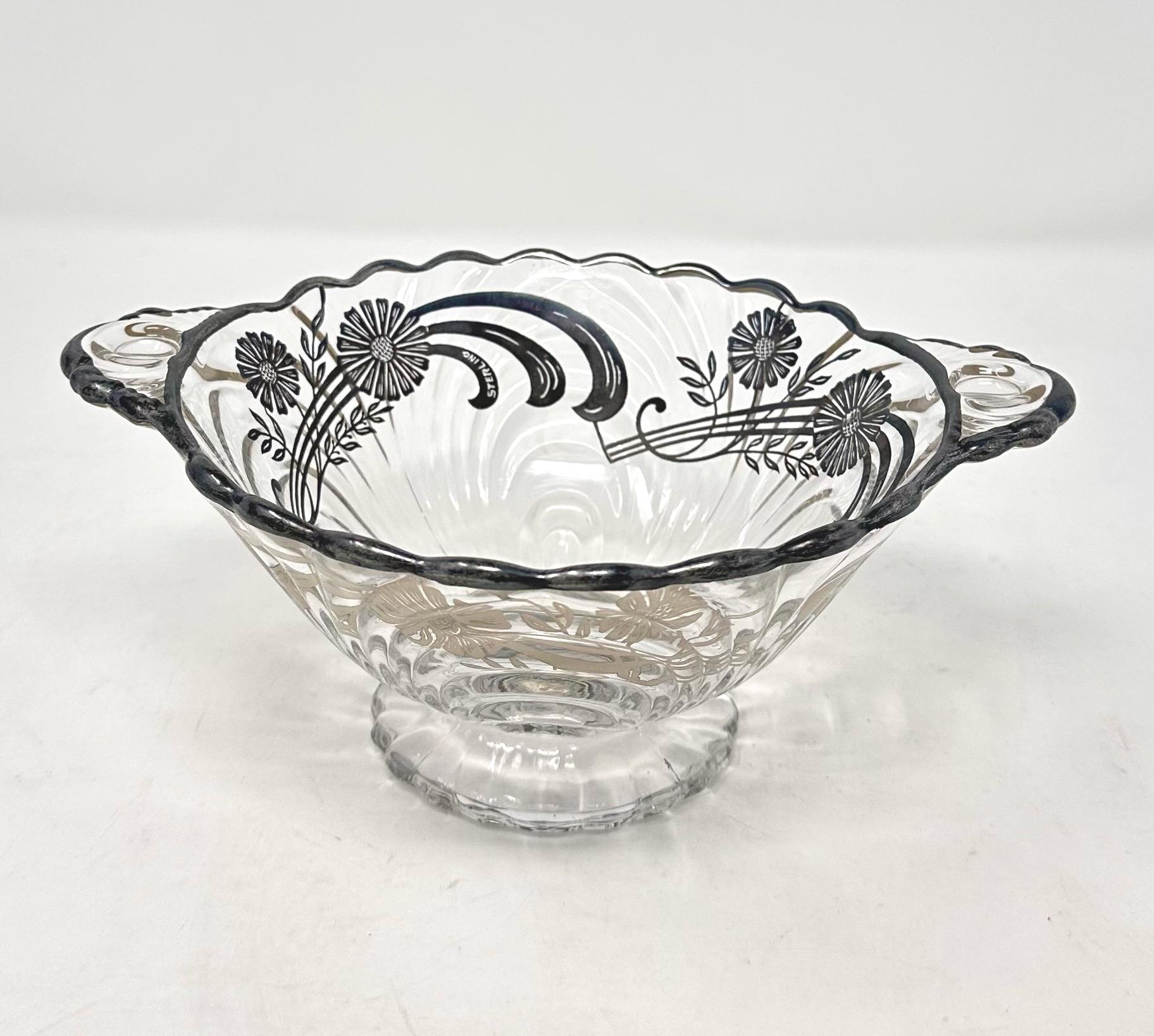 Silver Overlay Glass - Etsy