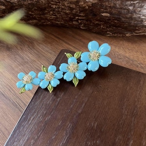 Einzigartige natürliche komprimierte Türkis Brosche / handgemachte Brosche Geschenk für Mutter / blaue Türkis Brosche für sie / beste Türkis Schmuck Geschenk Geburtstag