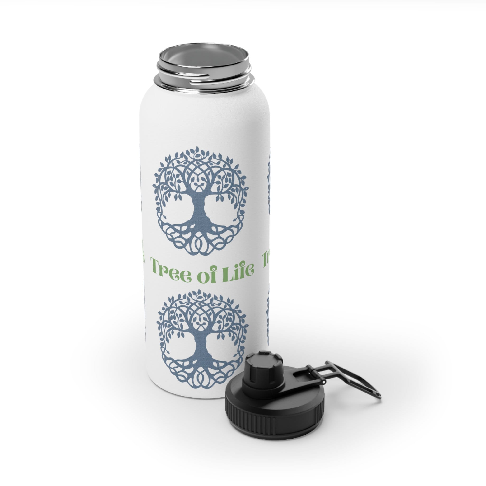 Tree Of Life Stainless Steel Water Bottle Sports Lid