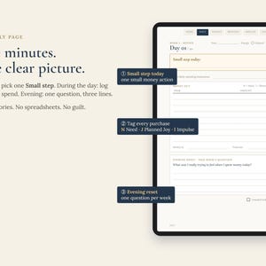 Wealth Clarity Journal, Undated 90 Day Spending Tracker & Impulse Buy Log, Printable and GoodNotes Budget Planner image 1