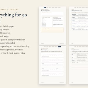 Wealth Clarity Journal, Undated 90 Day Spending Tracker & Impulse Buy Log, Printable and GoodNotes Budget Planner image 4
