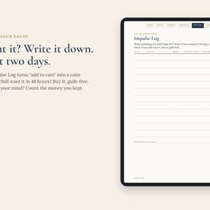 Wealth Clarity Journal, Undated 90 Day Spending Tracker & Impulse Buy Log, Printable and GoodNotes Budget Planner image 6