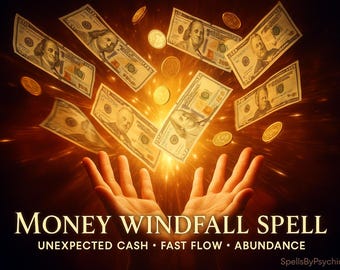 Money Windfall Spell – Unexpected Cash, Fast Flow And Abundance | Report & Photo Proof