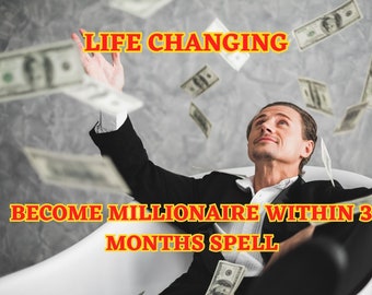 BECOME MILLIONAIRE Within 3 Months Spell - Wealth Spell- Guaranteed Results - Spells By Freya