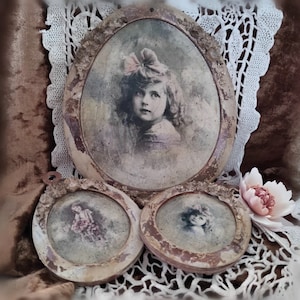 3-piece vintage pictures decoration set