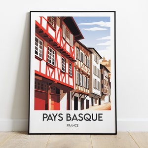 Basque Country - France | Travel print | Travel poster | Southwest