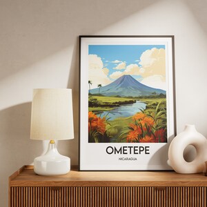 Ometepe Nicaragua Poster: Künstlerische Illustration - Reisedekoration Bild 2