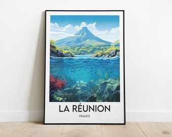 La Réunion, Poster, Travel Print or Digital download