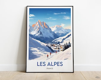French Alps Poster - Soothing Mountain Scene