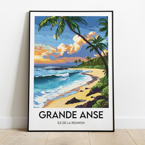 Grande Anse, Île de la Réunion, La Réunion Art Print, Poster, Wall Art, Travel Gift