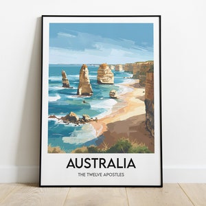 Poster Australia, I dodici apostoli, cornice Australia, stampa poster di viaggio