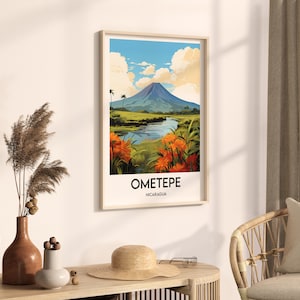 Ometepe Nicaragua Poster: Künstlerische Illustration - Reisedekoration Bild 5