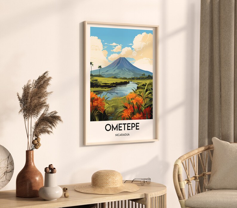 Ometepe Nicaragua Poster: Künstlerische Illustration - Reisedekoration Bild 5