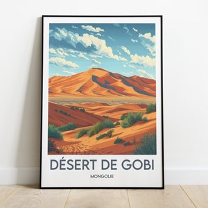 Wüste Gobi | Mongolei | Poster | Postkarte | Welttournee-Geschenk