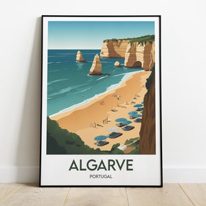 Algarve Portugal, Druck, Reiseposter, Wandkunst, Reisedruck, Wohnkultur, Hochzeitsgeschenk