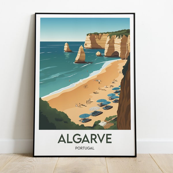 Algarve Portugal, Print, Travel poster, Wall Art, Travel print, Home Décor