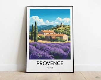 Provence Lavender Poster: Countryside Atmosphere - Southern Landscape