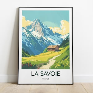 Savoie Poster - Poster Die Alpen - Illustration - Kunstdruck