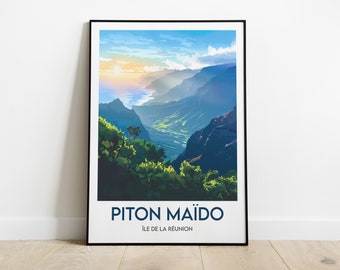 Piton Maïdo, Île de la Réunion | La Réunion Travel Print | La Réunion Travel Poster | Travel Gift