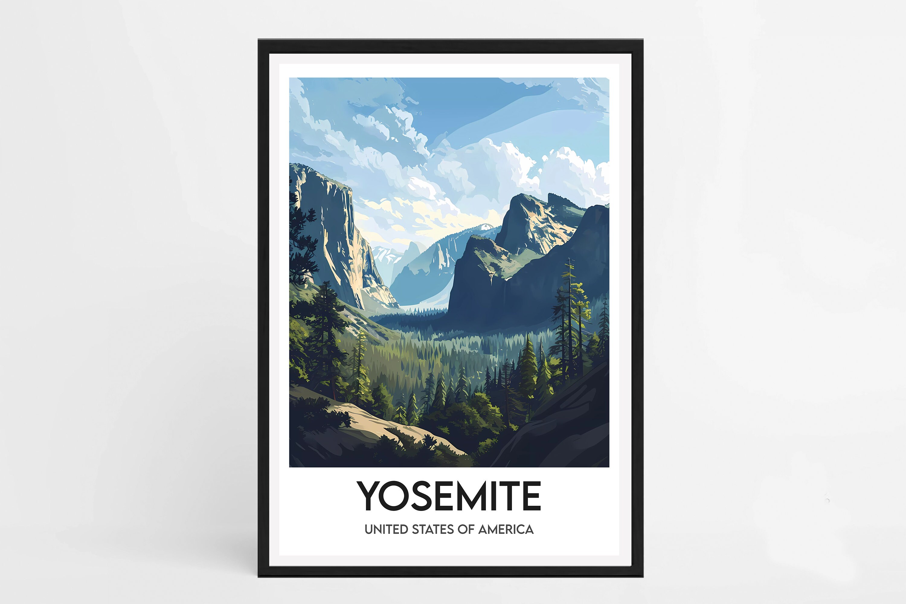 Yosemite Poster Yosemite Travel Poster Tourism Poster Interior ...