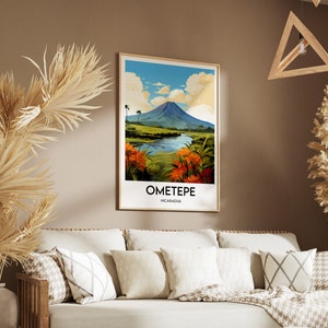 Ometepe Nicaragua Poster: Künstlerische Illustration - Reisedekoration Bild 4