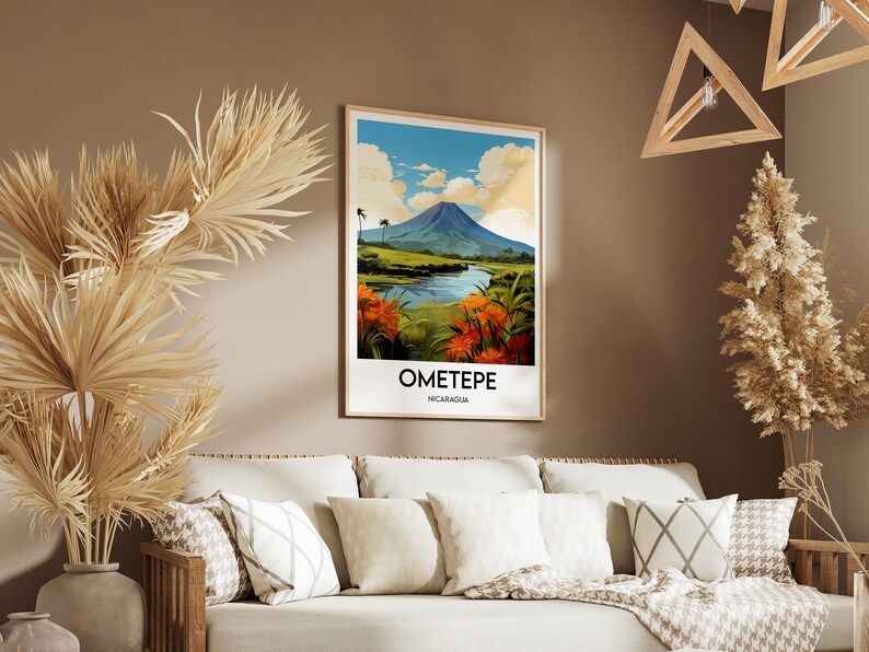 Ometepe Nicaragua Poster: Künstlerische Illustration - Reisedekoration Bild 4