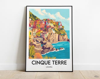 Cinque Terre Poster - Italy Poster - Italy Souvenir