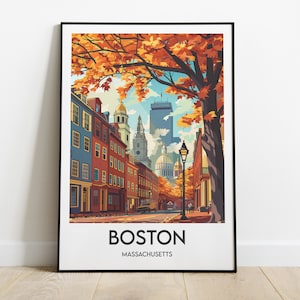 Boston Kunstdruck, Reiseposter, Postkarte, Wanddekoration, Geschenk