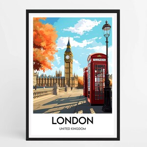 London Framed Poster | London Frame | London Illustration | London Frame Poster