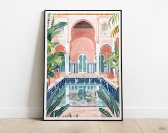 Moroccan Palace Poster - Morocco Poster - Moroccan Souvenir