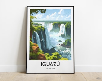 Wandbild mit Iguazu-Wasserfällen – Südamerikanische Wasserfallszene